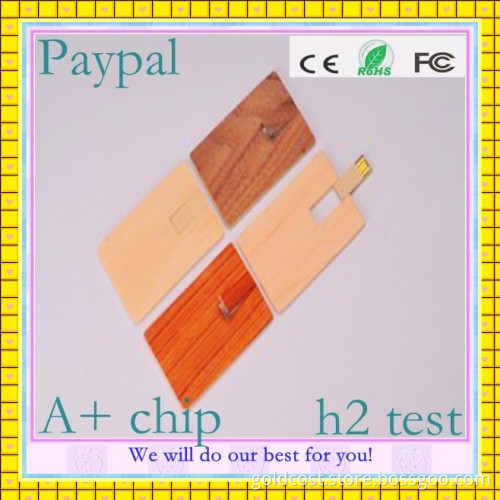 Wooden Card Shape USB Stick (GC-W009)
